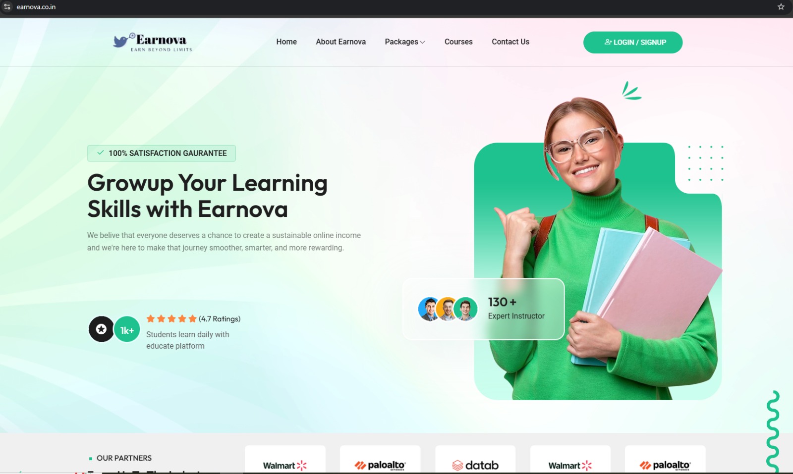 Earnova — Web Development by NikhilWorks